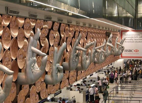 Mudras in the New Delhi Airport