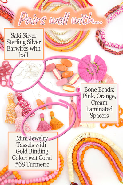 Handmade Jewelry Color Inspiaration: Pink & Orange Bead Jewelry, DIY Tassel Jewelry