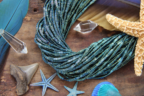 ic:Quetzal Green Hematite Beads