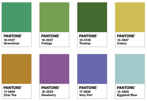 Wellspring Color Palette, Color Trends 2022, from Pantone