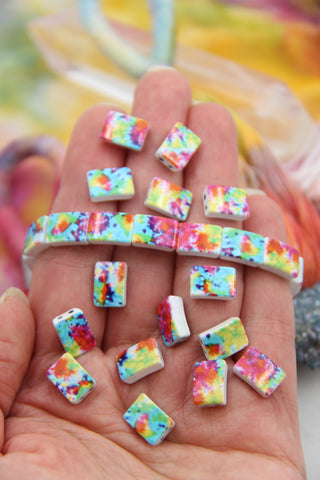 Tie Dyed Beads for DIY Jewelry, from WomanShopsWorld