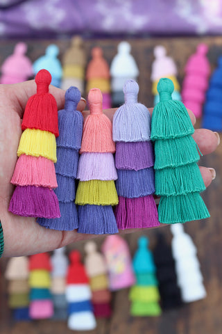 Tiered Tassels, Color Trends 2022, Tiered Tassels for Earrings by WomanShopsWorld