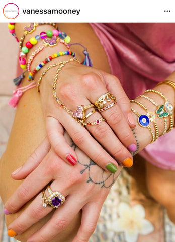 Throwback jewelry style from Vanessa Mooney
