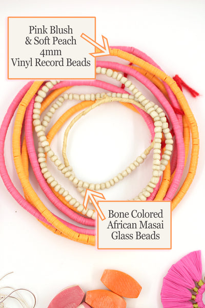 Vinyl Record Beads and African Beads for Jewelry Making