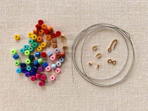 Beads for making a DIY Enamel Tube Bead Necklace, by HonestlyWTF, beads and kit from WomanShopsWorld