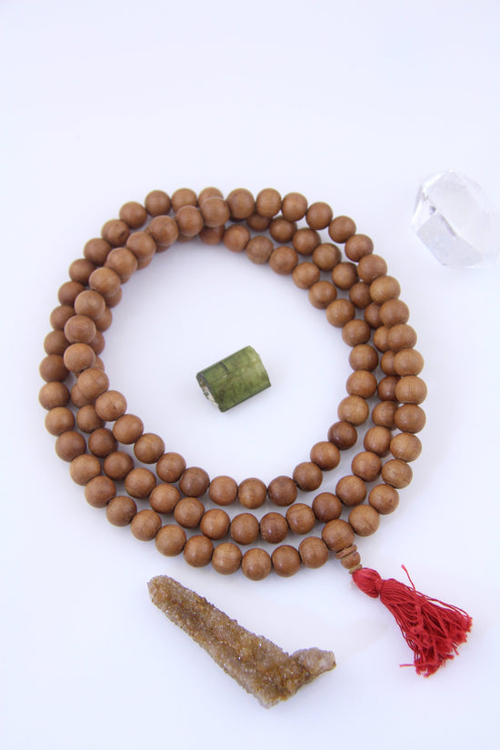 108 Rudraksha Mala for Meditation, Prayer Bead Necklace, from India