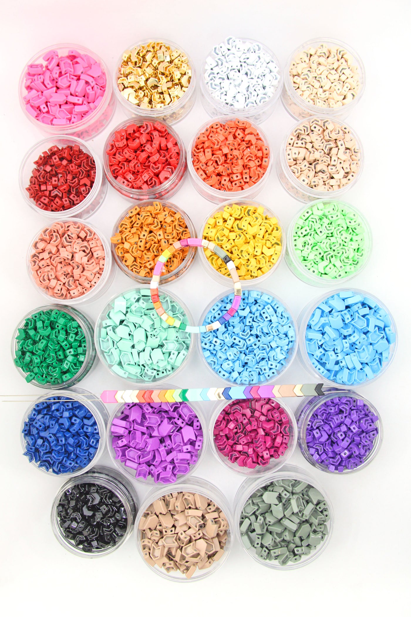 Enamel Tile Beads, 2-Hole Beads for Colorblock Bracelets – WomanShopsWorld