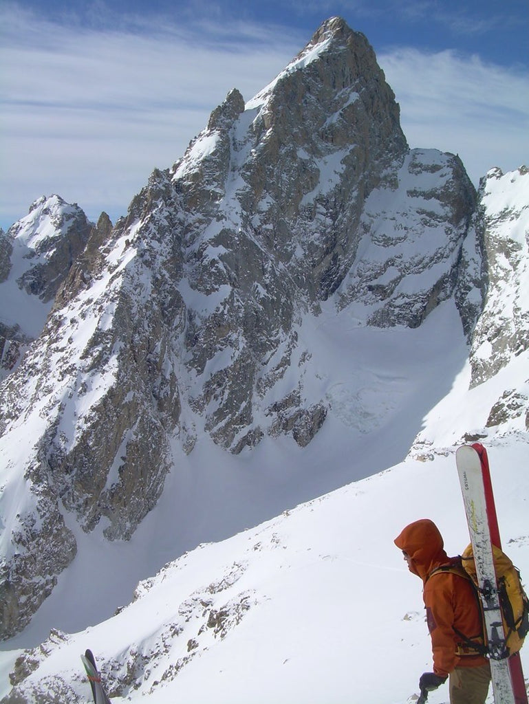 Climbing skiing Grand Teton, Wyoming