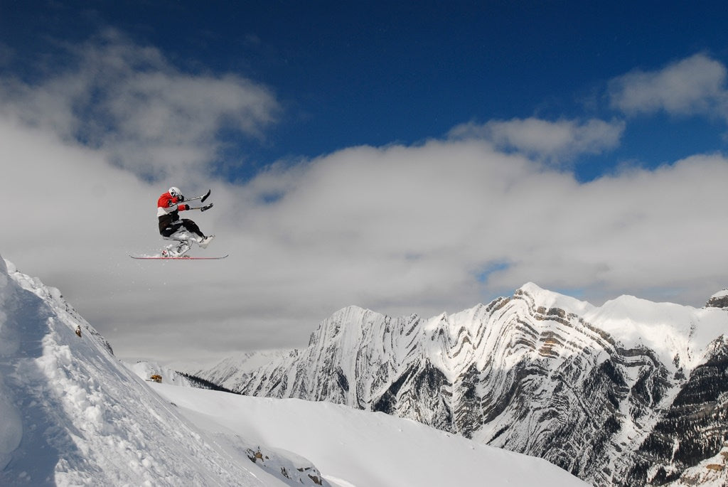 sit skier catching big air