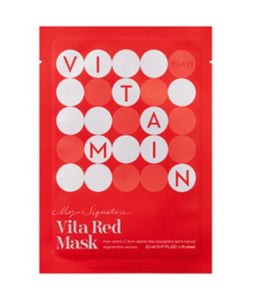 TIA'M My Signature Vita Red Mask - Hydrating Vitamin C sheet mask to rejuvenate and revitalize your dull skin | SunSkincare