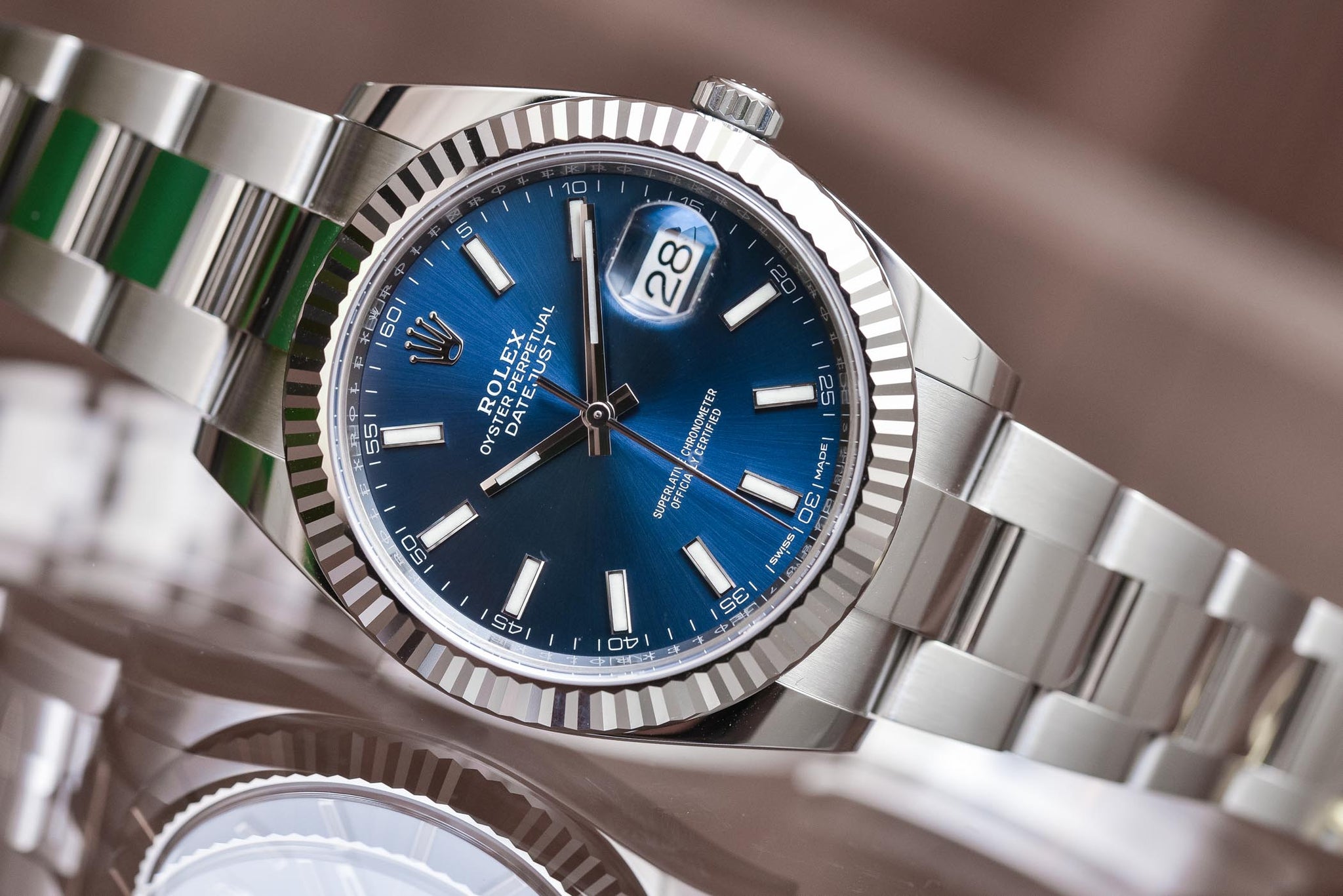 rolex oyster perpetual datejust 41 blue