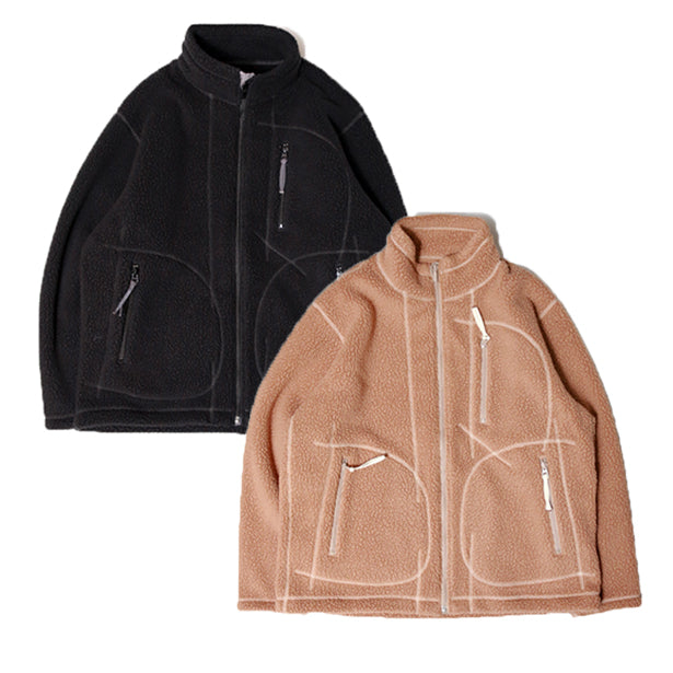 PORTER CLASSIC FLEECE ZIP UP JACKET（POLARTEC）ポータークラシック フリース ジップアップ ジャケット -  ポーラテック （CAMEL）（BLACK）[PC-022-2005]