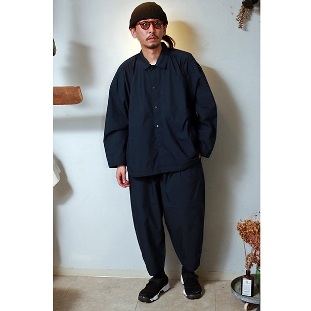 Porter Classic POPLIN GATHERED JACKET - ポータークラシック  ポプリンギャザードジャケット（NAVY）[PC-035-1839]