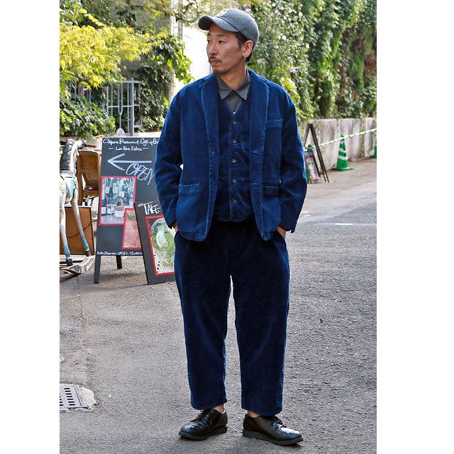 Porter Classic Corduroy Classic Pants - BLUE - ポータークラシック コーデュロイ パンツ  [PC-018-1168]