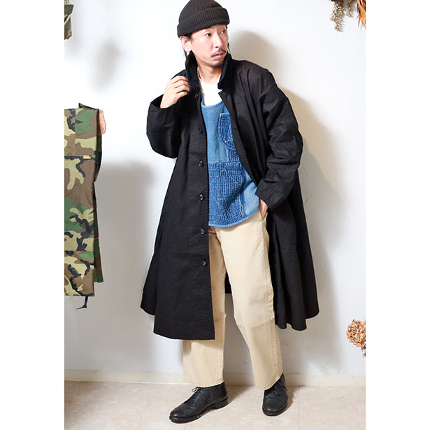 Porter Classic PARAFFIN CORDUROY SWING COAT ポータークラシック  パラフィンコーデュロイスウィングコート（BLACK）[PC-057-1720]