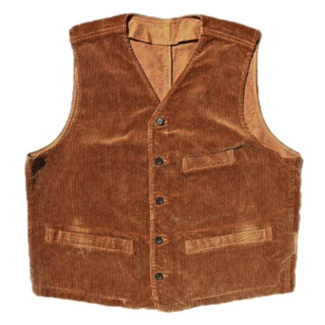 Porter Classic Corduroy Classic vest ポータークラシック コーデュロイ ベスト （GOLDEN BROWN）  [PC-018-1167]