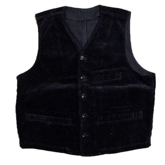 Porter Classic Corduroy Classic vest -BLACK - ポータークラシック コーデュロイ ベスト [PC