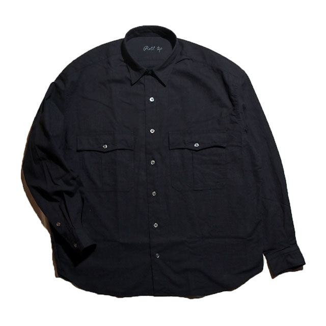 Porter classic ロールアップヴィンテージコットンシャツ black-