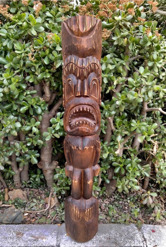 Marquesan Tiki Half Statue Wood Carving Bar Patio Decor 39x 8 – The Tiki  Stop