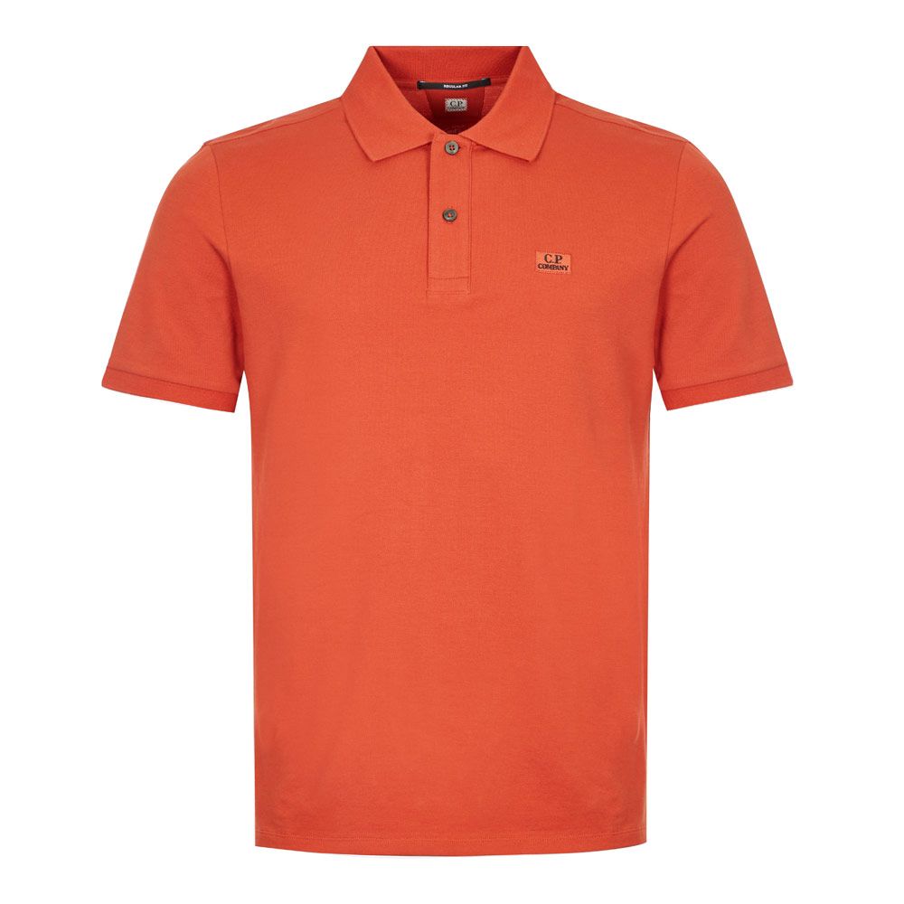 CP Company Stretch Piquet Short Sleeve Polo in Orange – TET Clothing