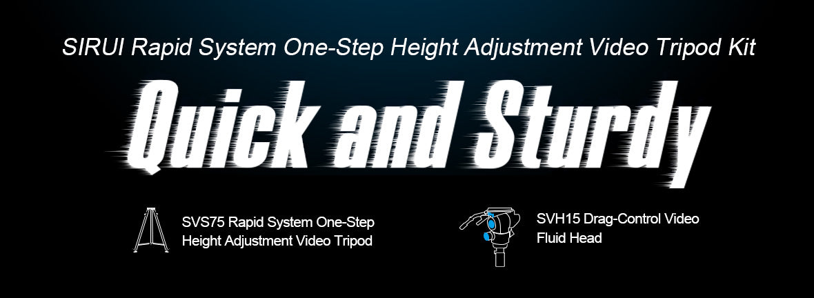 Quick and Sturdy: SVS75 Rapid System Single-Section Height Adjustable Video Tripod