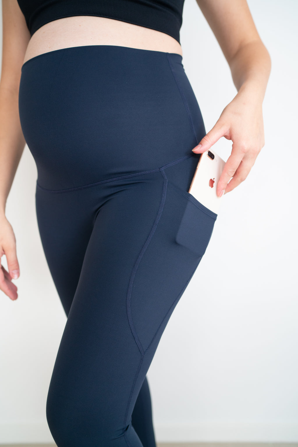 Maternity Leggings with Pockets - Black – Quaddess Apparel