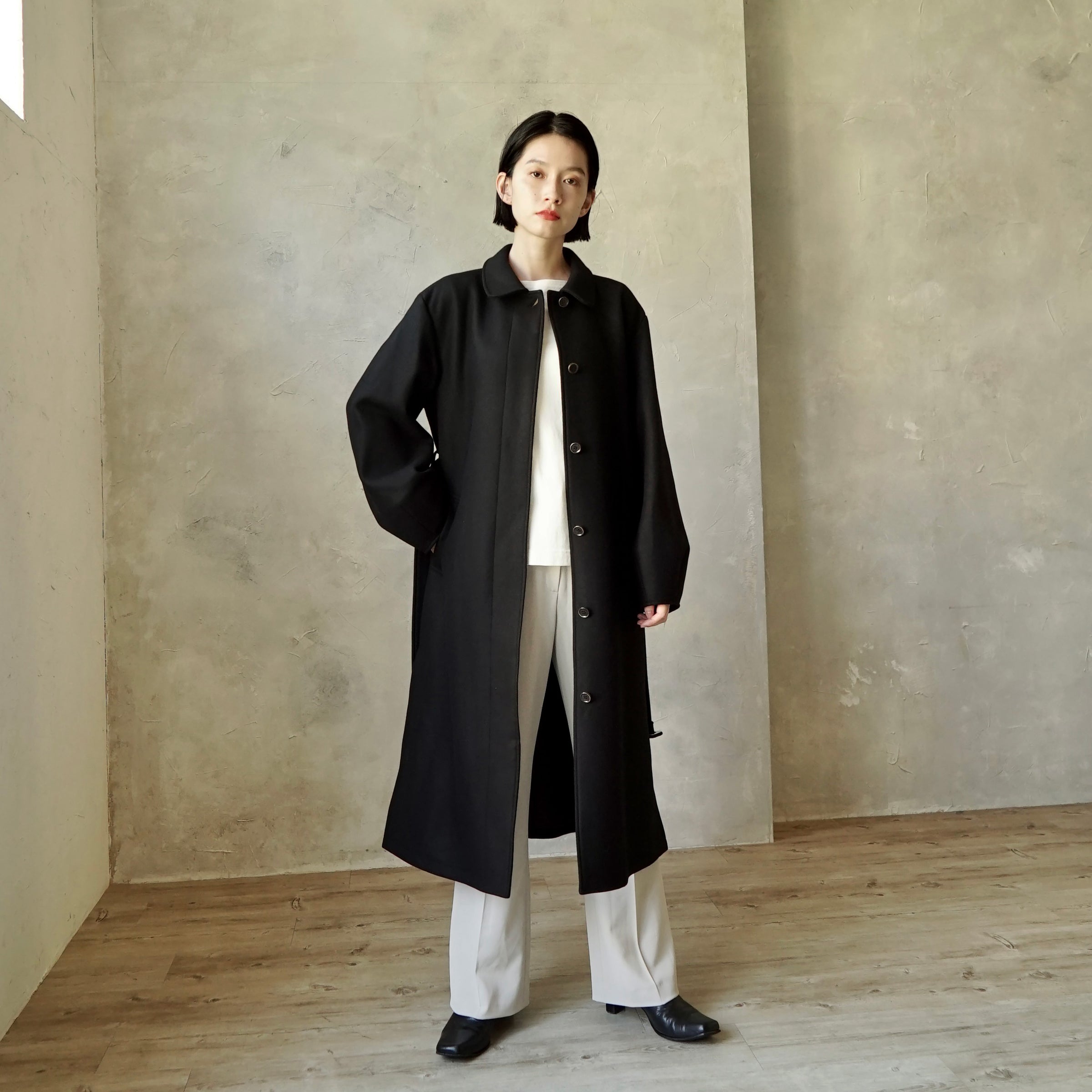 日本製・綿100% foufou side slit belted coat | www.tegdarco.com