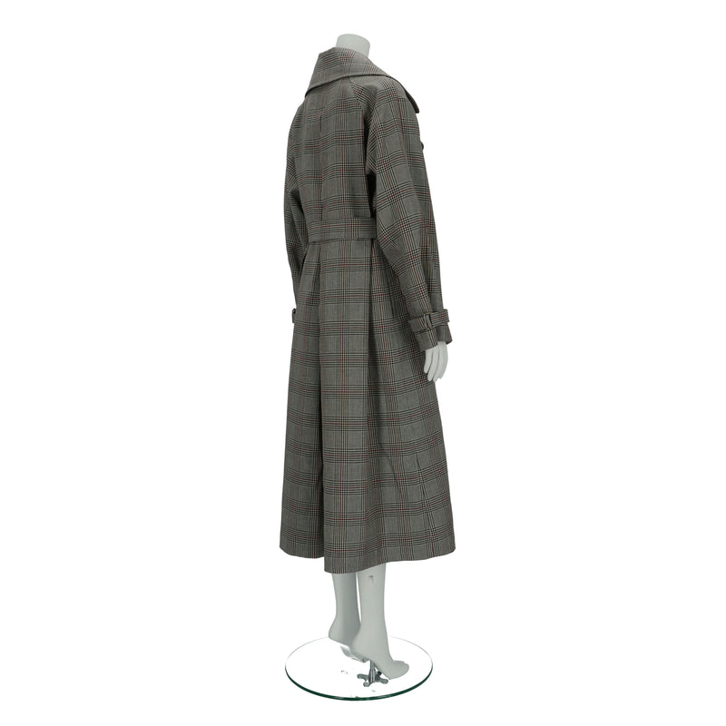 ≪在庫販売≫“DERA” CHECK BIG LONG COAT- handsome gray (グレー