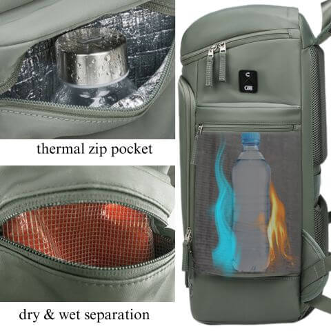 best unisex travel backpack for 17 inch laptop with shoe compartment in waterproof nylon with trolley sleeve