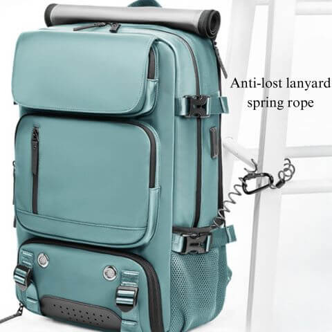 best travel laptop backpack with anti lost lanyard spring rope