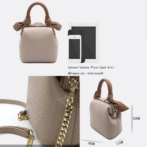 women cute small leather bag with bunny ears, top handle & cross body strap