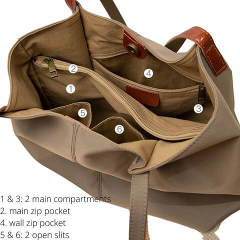 women waterproof travel tote bag with multi pockets