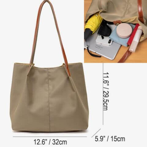 ladies work tote bag in waterproof polyester with size