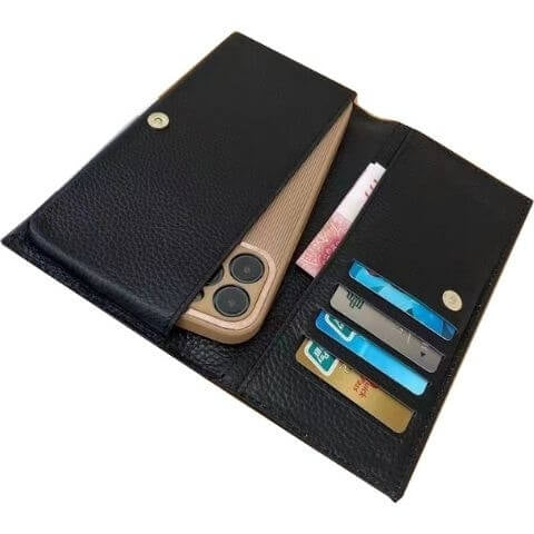 phone case wallet inside | phone wallet in leather | phone case card holder