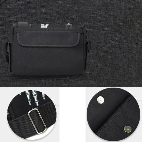 waterproof canvas messenger bag | goth unisex messenger bag