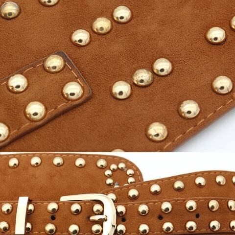 women belt for dresses with studs