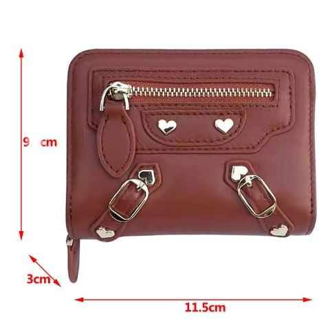 women card holder wallet in genuine leather with size