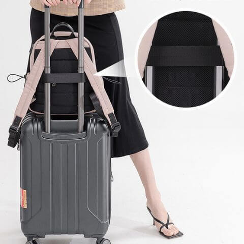 women travel backpack with trolley sleeve