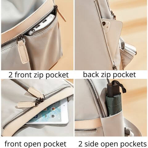women daypack with multi pockets