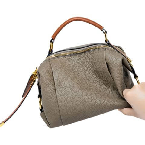 women leather crossbody bag purse with top handle