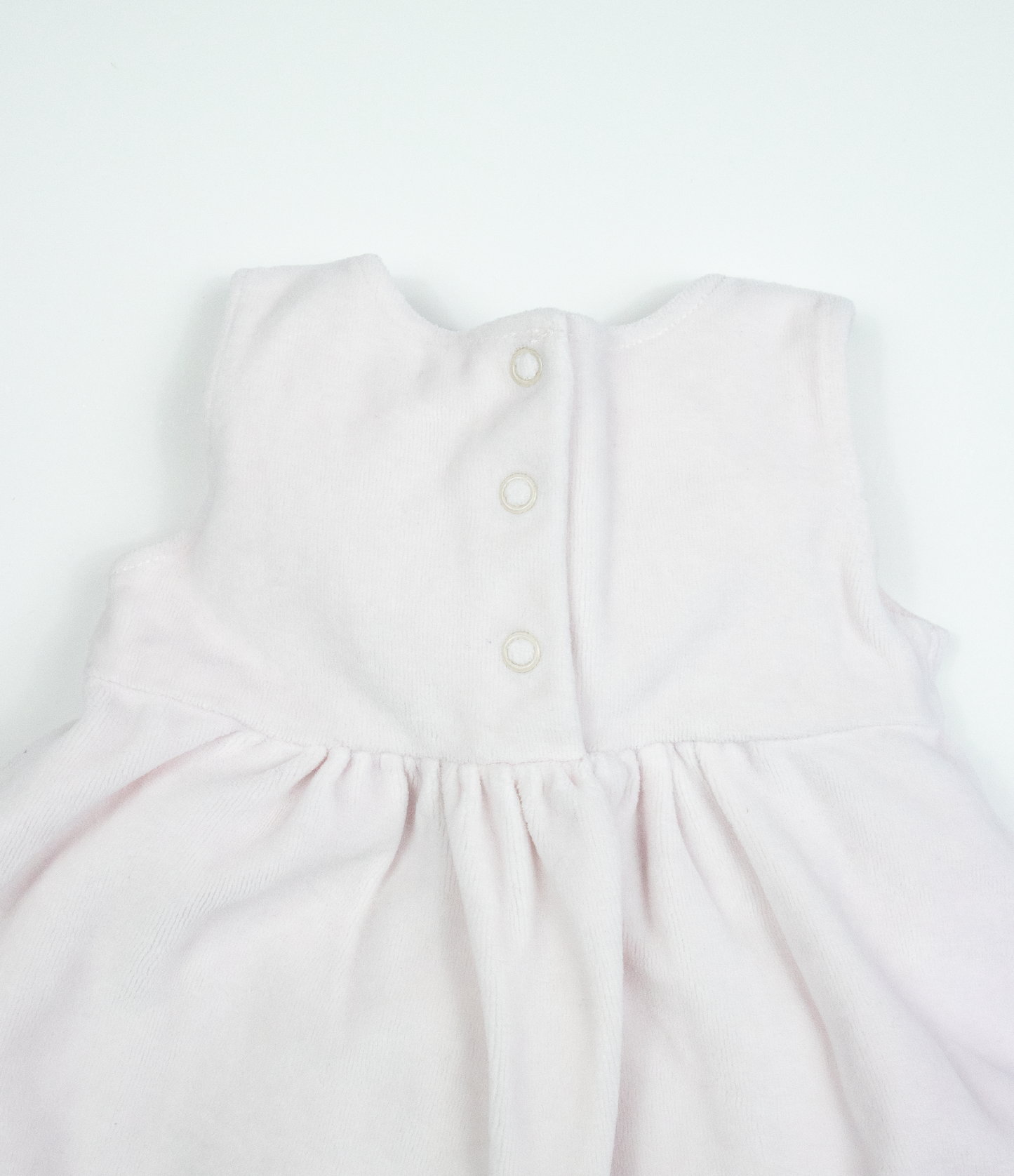 Pale pink velour dress