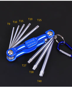 8PCS Folding Hex Key Wrench Set (Large Aluminum Holder)