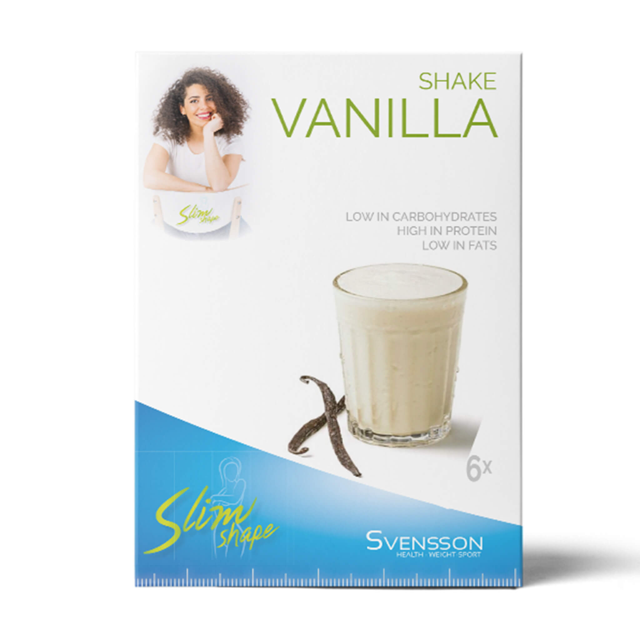 Svensson Slimshape | Milkshake Vanille | 6 x 25 gram | Eiwitdieet | Koolhydraatarm en laag caloriën