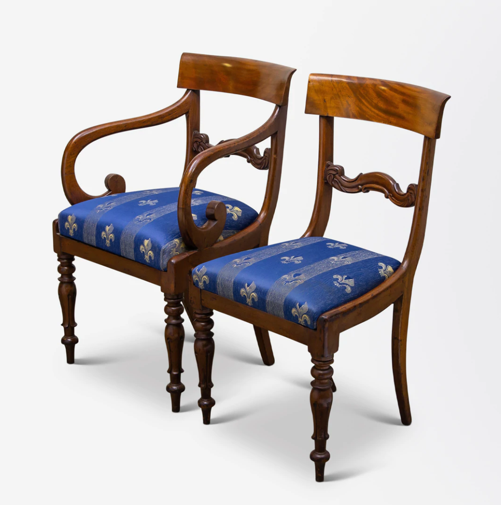 8 antique dining chairs