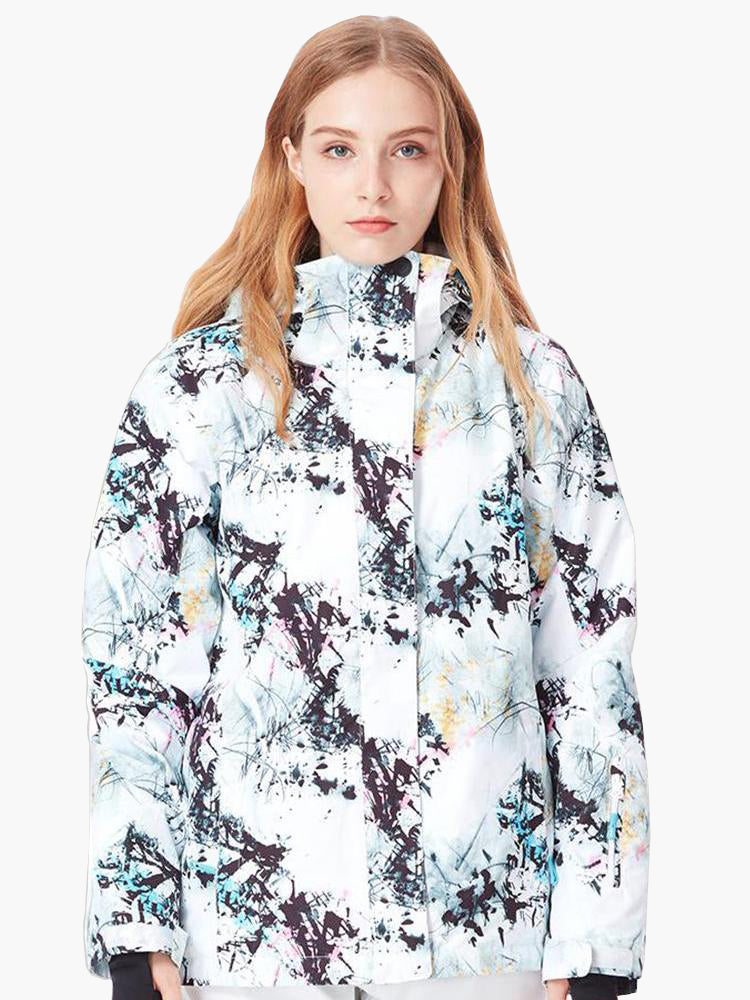 womens patterned snowboard jacket