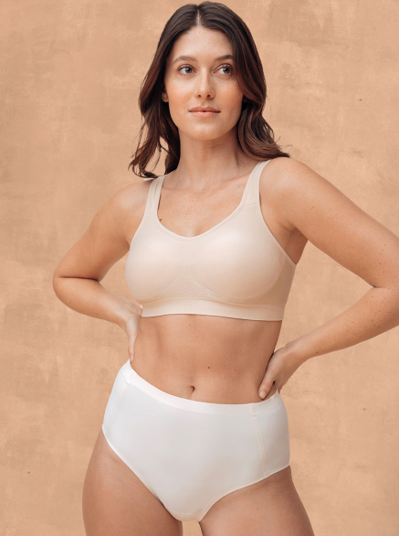 TRUEKIND DAILY COMFORT Wirefree Shaper Bra Beige Size L £23.74