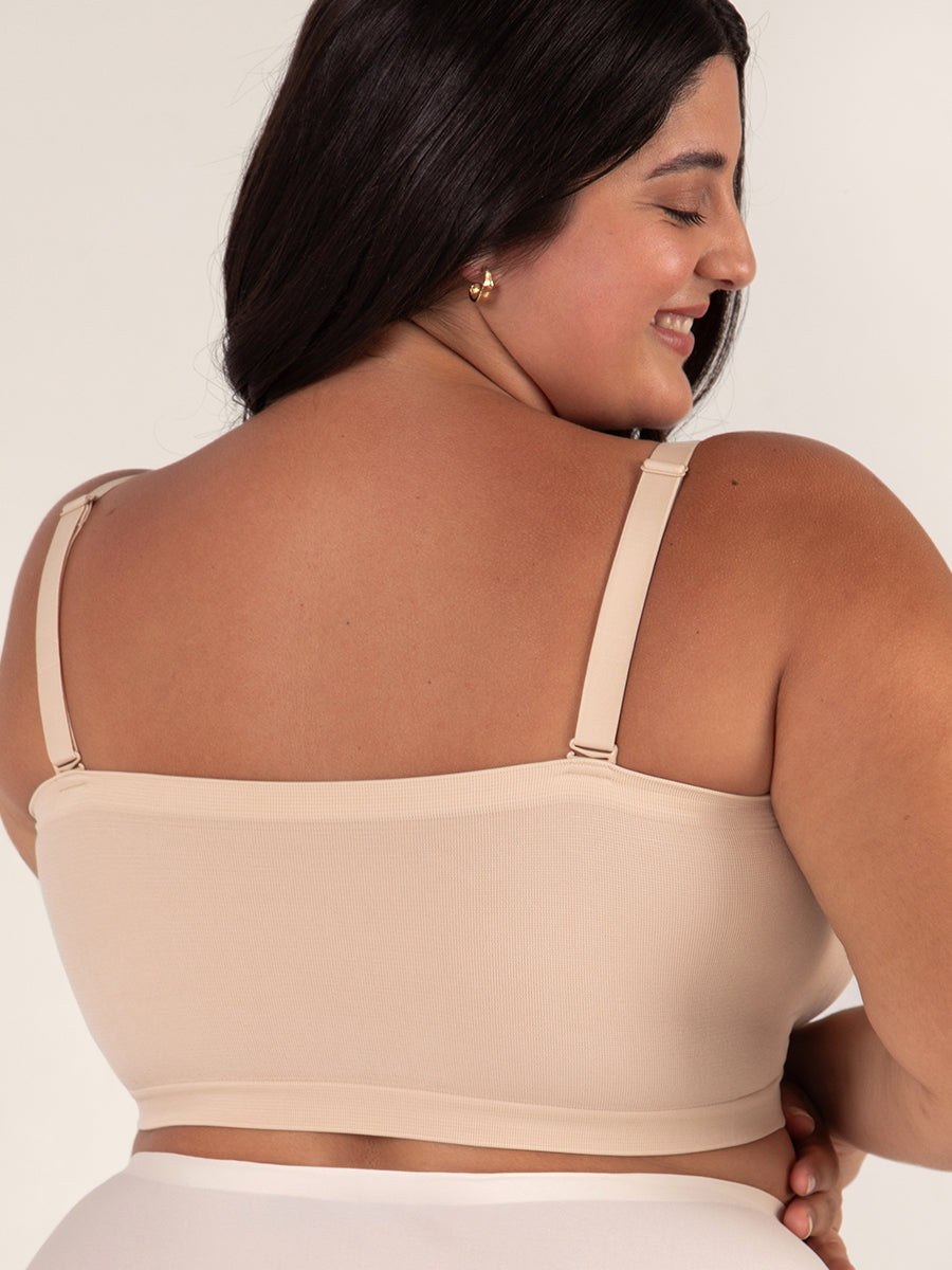 Convertible Strapless Bandeau Bra beige back