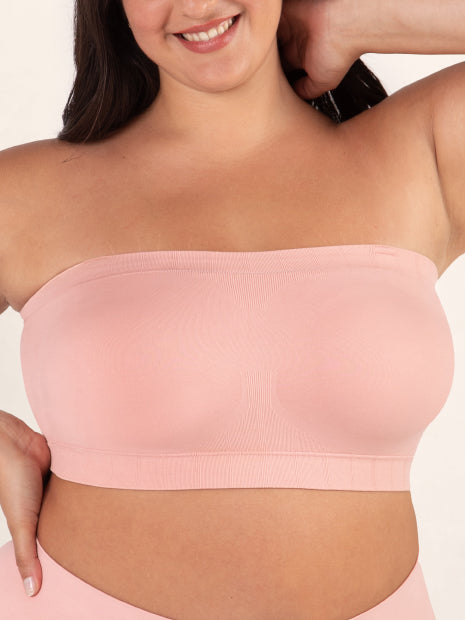 Convertible Strapless Bandeau Bra rose front