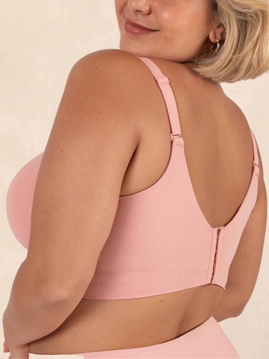 Supportive Comfort Wireless Shaping Bra rose tan back