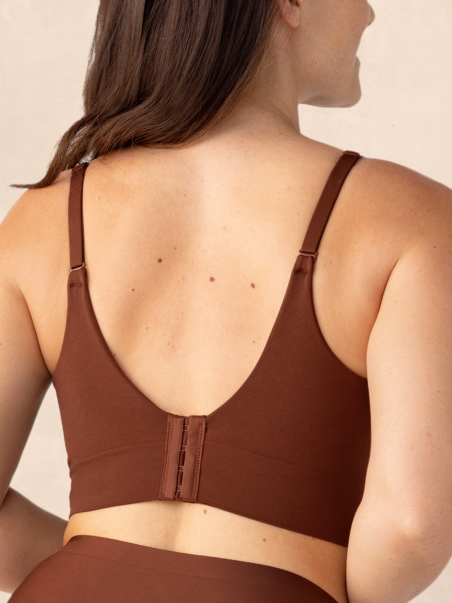 Supportive Comfort Wireless Shaping Bra chocolate back